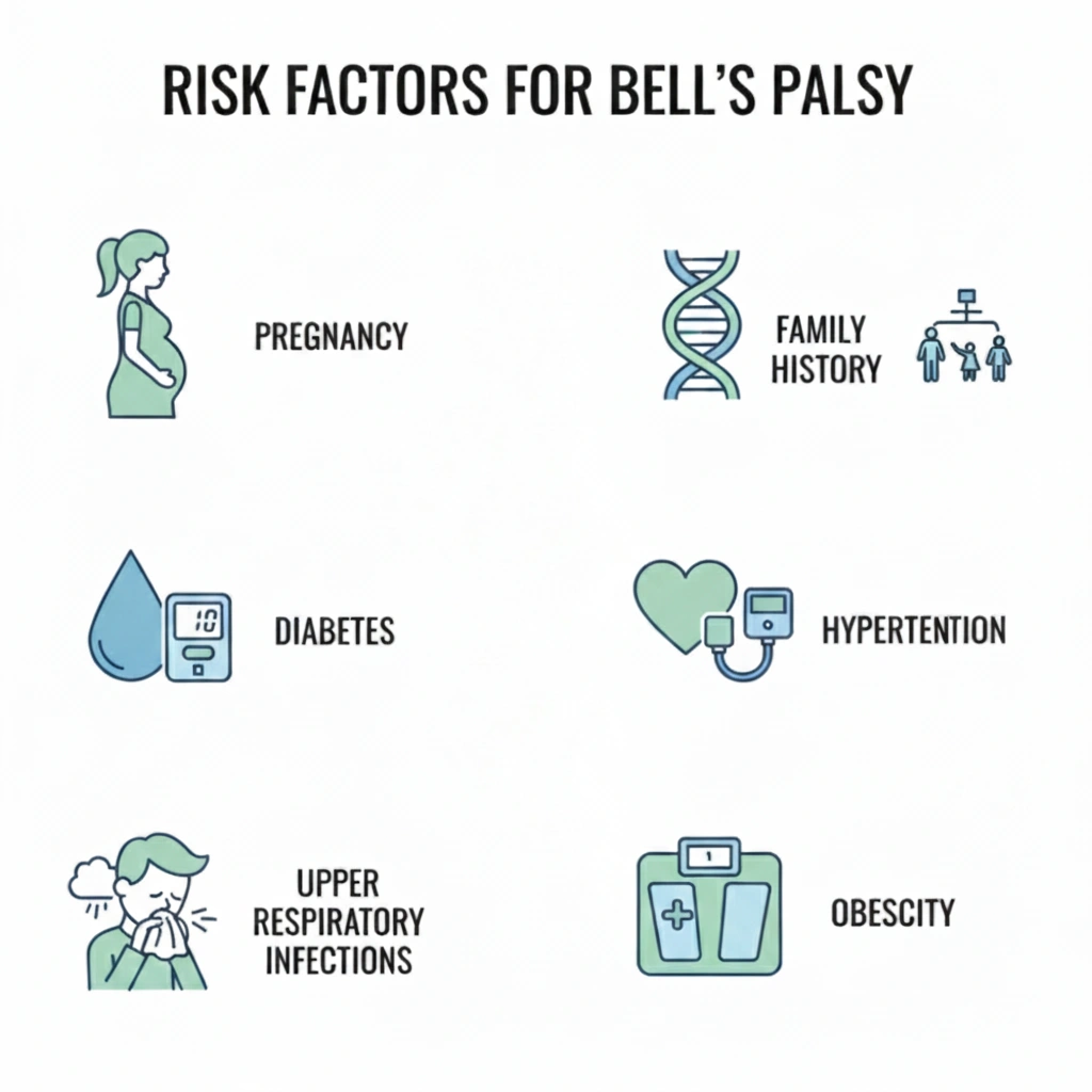 Bell’s Palsy Causes and Early Symptoms: Signs You Should Know 1 Bells palsy risk factors Bell’s Palsy Causes and Early Symptoms: Signs You Should Know