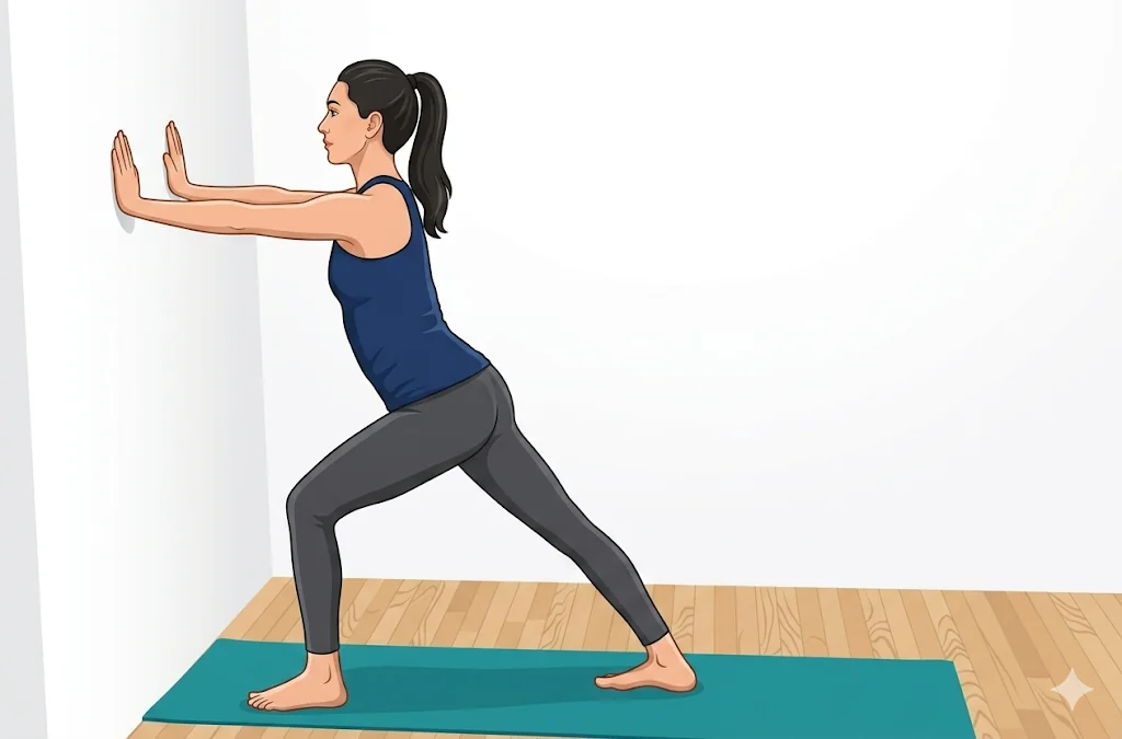 Plantar Fasciitis Treatment: Best Physiotherapy Exercises for Heel Pain Relief 2 Calf-Stretch-Gastrocnemius-and-Soleus